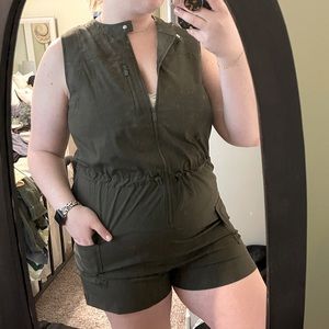 Athletic romper windbreaker